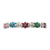 14K WHITE GOLD INFINITY COLOR FLOWER 23.00 CTW. DIAMOND BRACELET