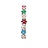 14K WHITE GOLD INFINITY COLOR FLOWER 23.00 CTW. DIAMOND BRACELET
