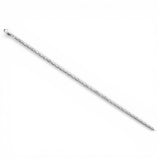 10K White Gold Semi Solid Pill Link Bracelet 3.80 mm