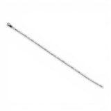 10K White Gold Semi Solid Pill Link Bracelet 2.75 mm