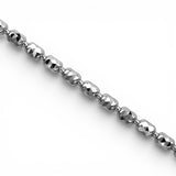 10K White Gold Semi Solid Pill Link Bracelet 2.75 mm