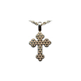 14K Yellow Gold Clover Cross Charm 1.74 ctw. Round Diamond Pendant