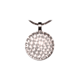 14K White Gold Round Memory Picture Frame Charm 8.60 ctw. Round Diamond Pendant