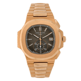 Patek Philippe Nautilus - Rose Gold Black Dial Chronograph Watch 59801R-001