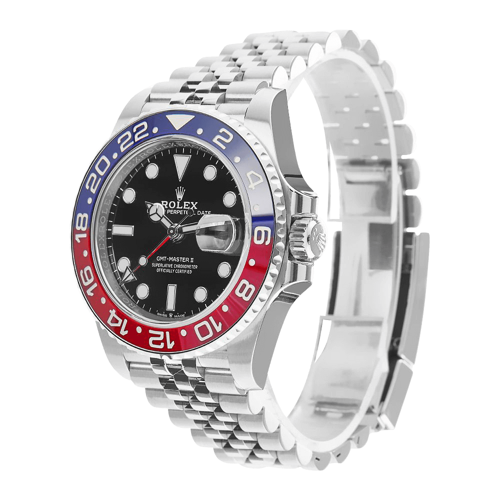 Rolex GMT Master II - Reloj Jubilee de acero inoxidable con bisel Pepsi 126710BLRO