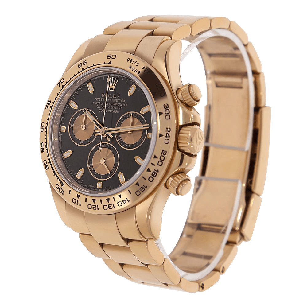 Rolex Cosmograph Daytona - Reloj con esfera de índice negro en oro rosa 116505