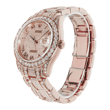 Rolex Datejust 39 - Pearlmaster Rose Gold Factory Diamond Paved Watch 86405RBR